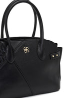 Women's Black Long Strapped Patterned Shoulder Bag | Derimod