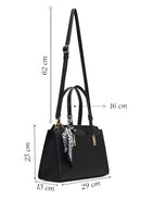 Kadın Siyah Uzun Askılı Desenli Kol Çantası | Derimod