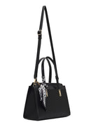 Kadın Siyah Uzun Askılı Desenli Kol Çantası | Derimod