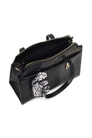 Kadın Siyah Uzun Askılı Desenli Kol Çantası | Derimod