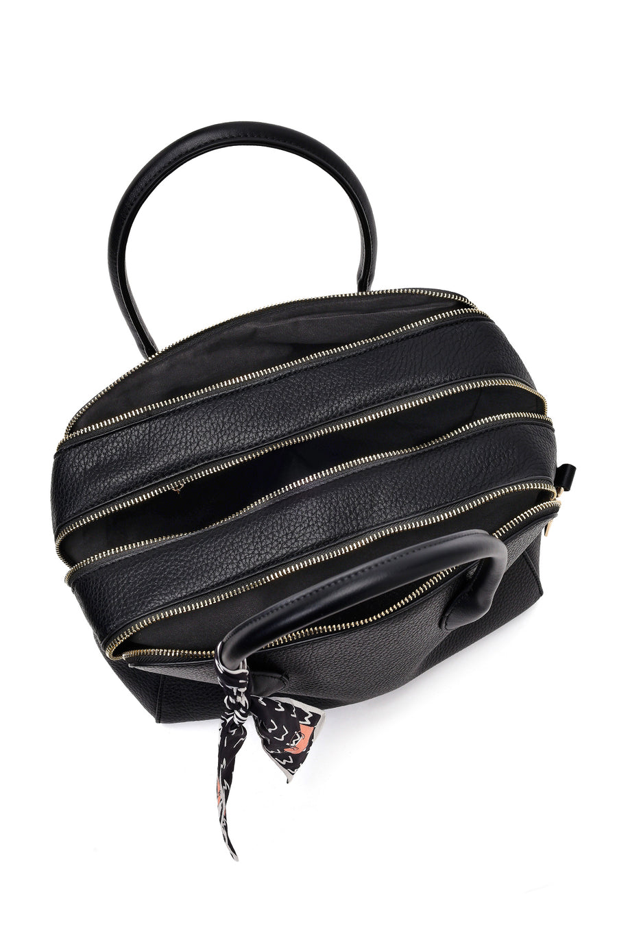 Women's Black Long Strapped Charm Classic Shoulder Bag