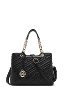 Women's Black Long Strap Printed Sleeve Bag | Derimod