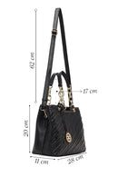 Women's Black Long Strap Printed Sleeve Bag | Derimod