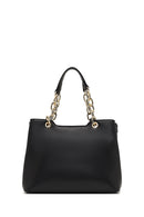 Women's Black Long Strap Printed Sleeve Bag | Derimod