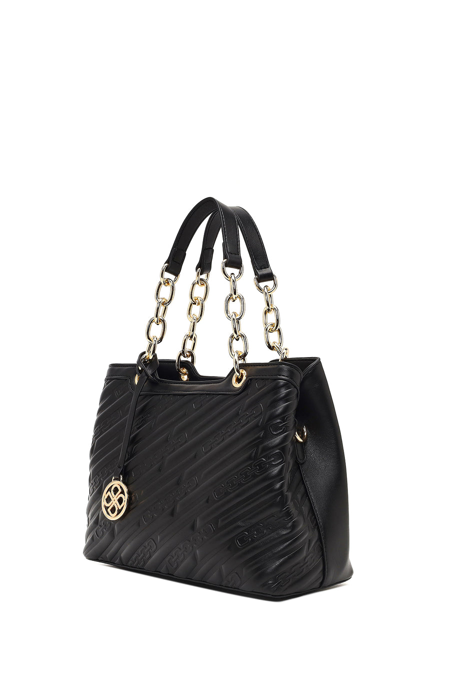 Women's Black Long Strap Printed Sleeve Bag