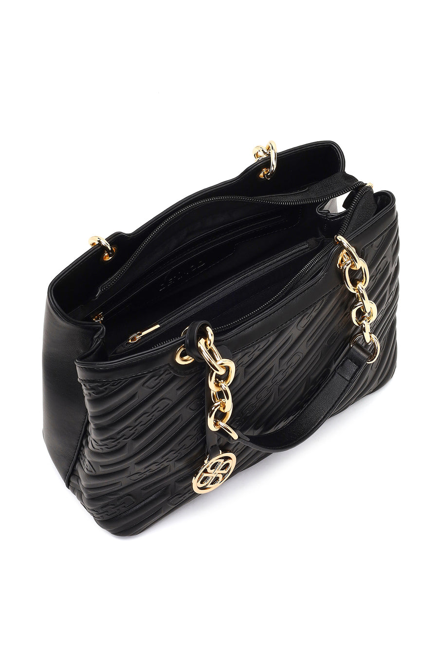 Women's Black Long Strap Printed Sleeve Bag