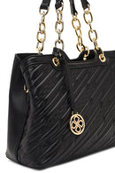 Women's Black Long Strap Printed Sleeve Bag | Derimod
