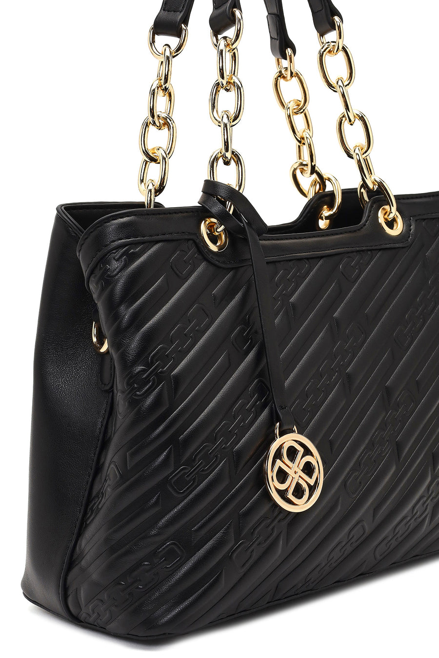 Women's Black Long Strap Printed Sleeve Bag