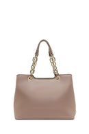 Women's Gray Long Strap Printed Shoulder Bag | Derimod