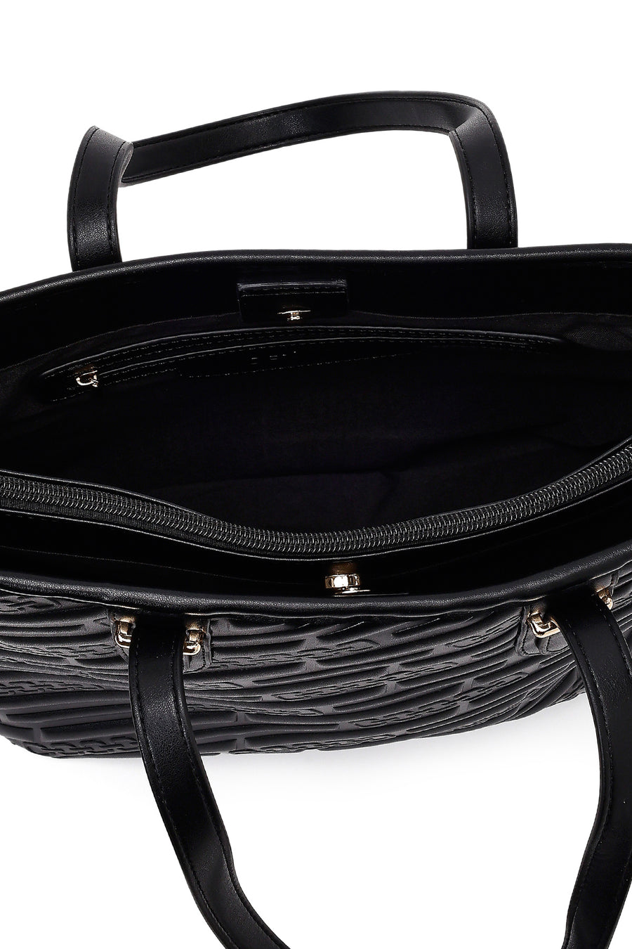 Women's Black Printed Long Strapped Charm Classic Shoulder Bag