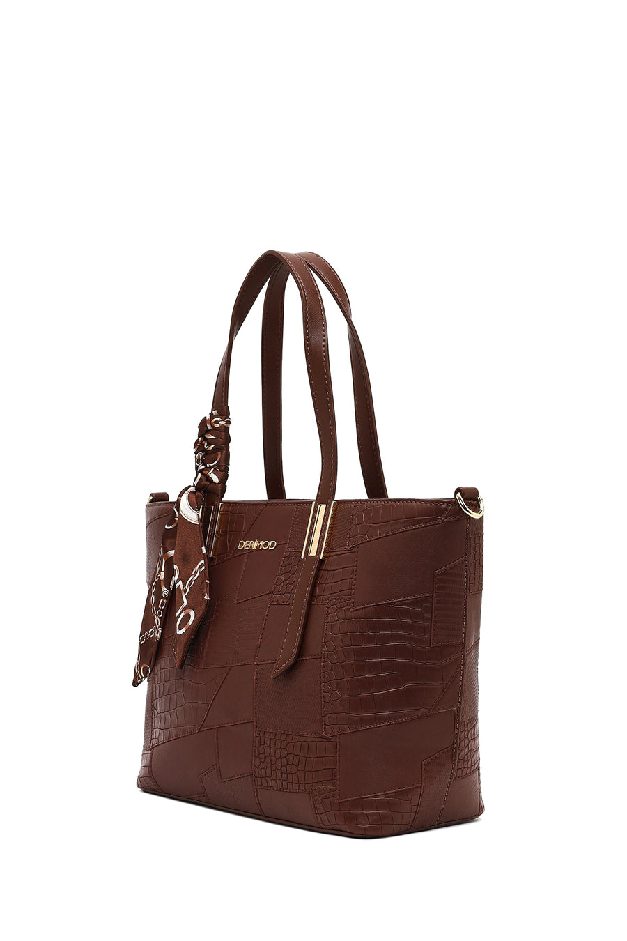 Women's Brown Long Strap Printed Shoulder Bag