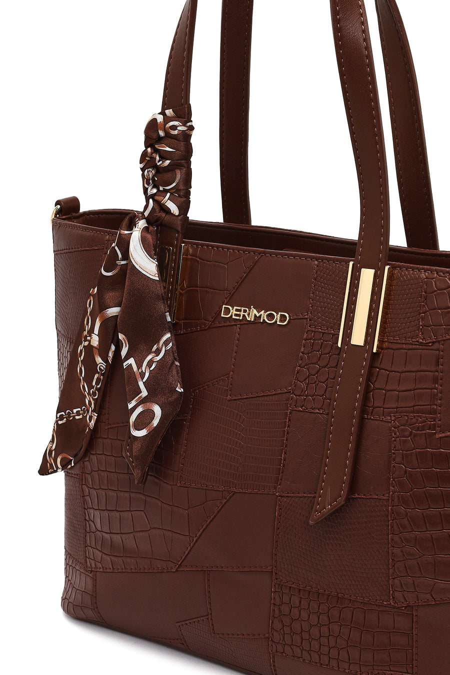 Women's Brown Long Strap Printed Shoulder Bag