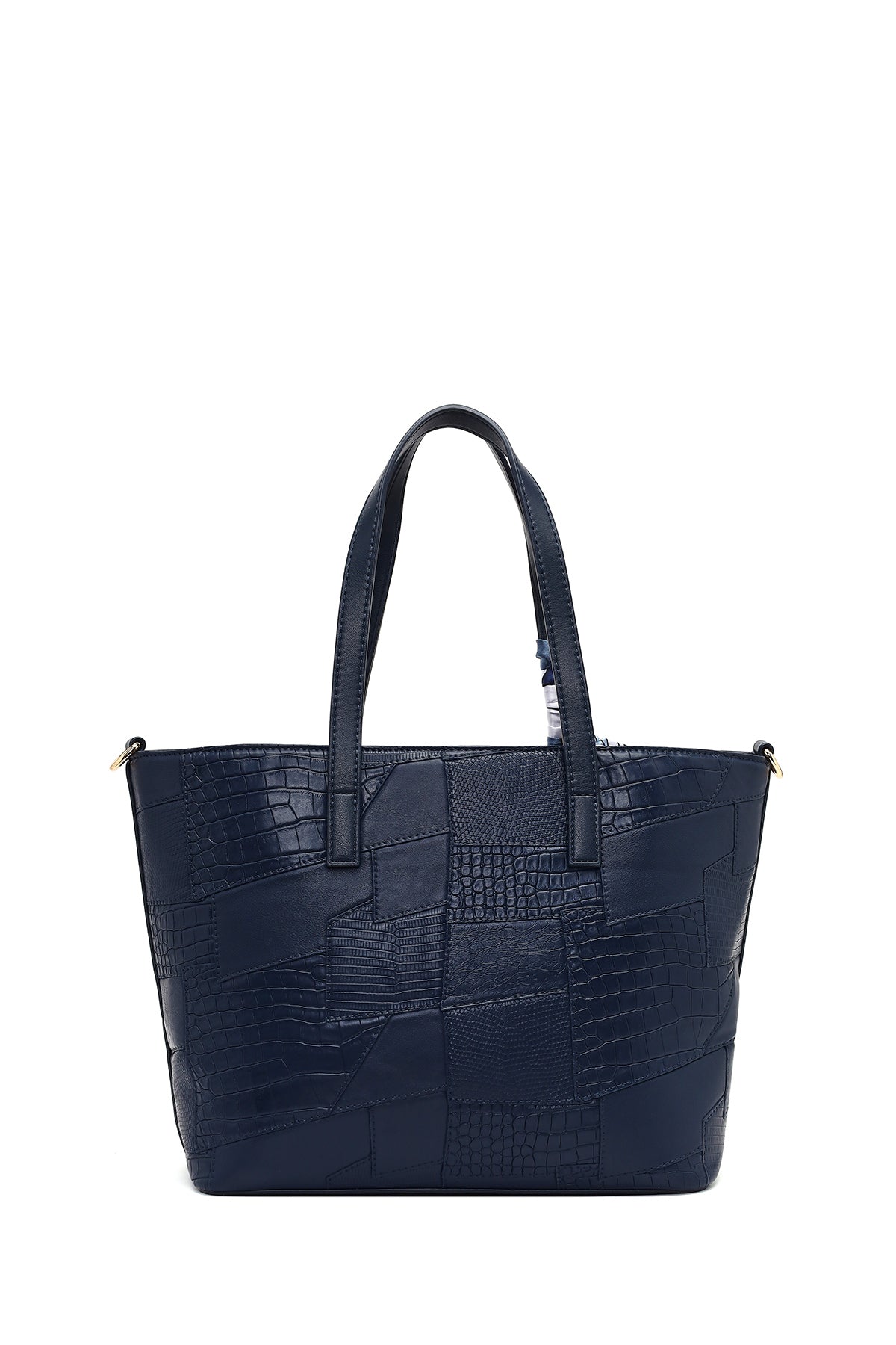 Kadın Lacivert Uzun Askılı Baskılı Omuz Çantası