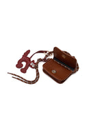 Kadın Kahverengi Uzun Askılı Charmlı Peluş Omuz Çantası | Derimod