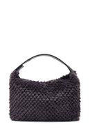 Kadın Gri Uzun Askılı Charmlı Peluş Omuz Çantası | Derimod