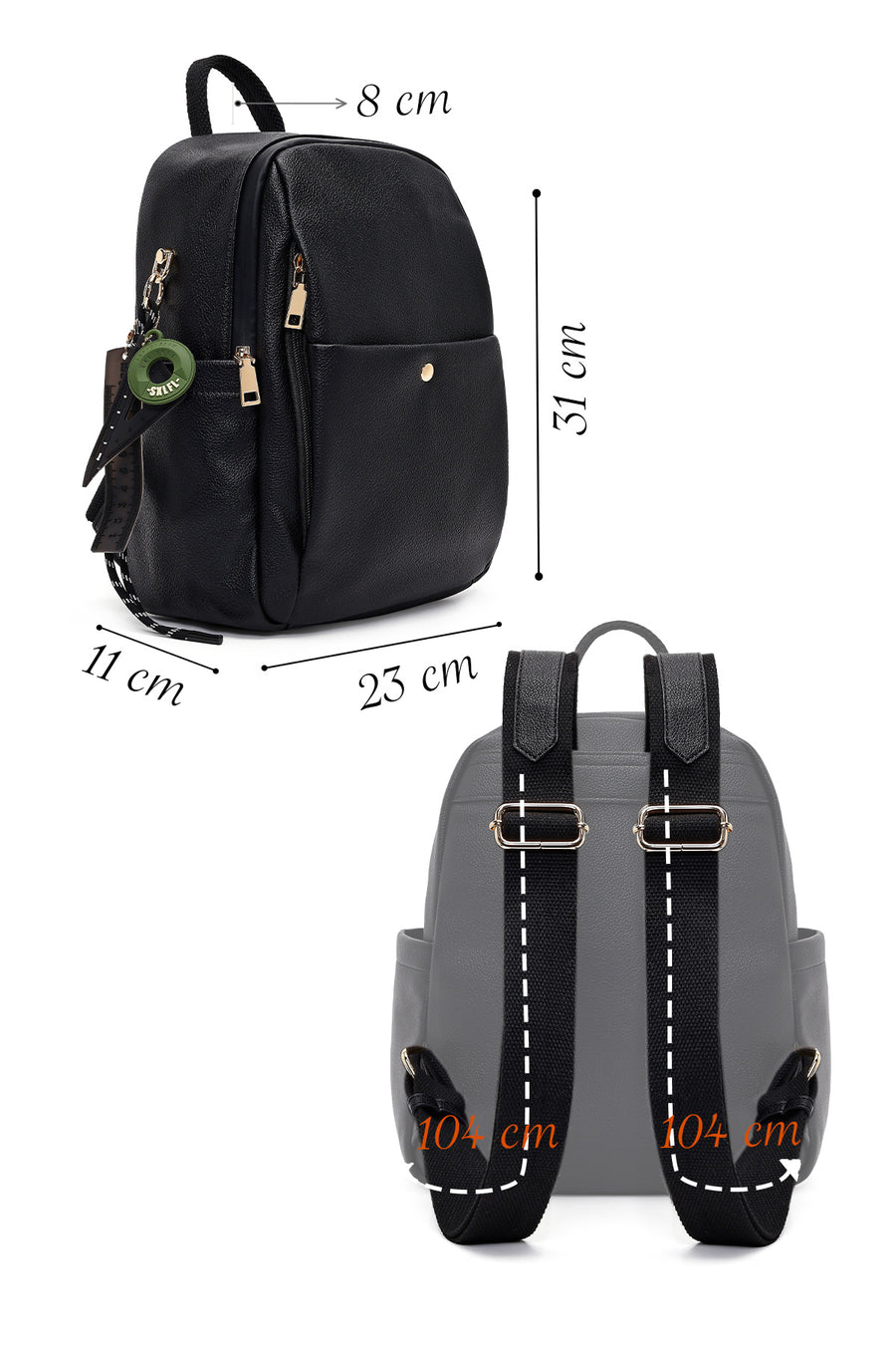 Women's Black Backpack