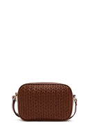 Woman Brown Long Strap Quilted Crossbody Bag | Derimod