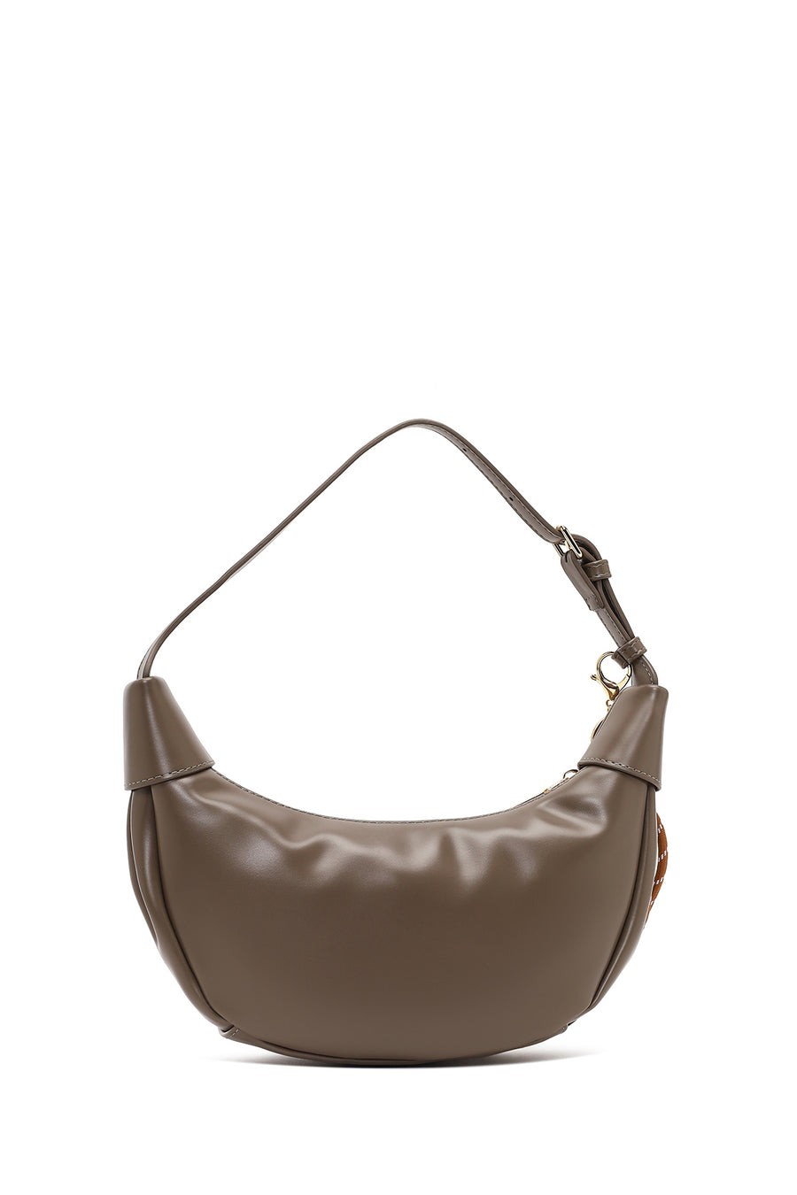 Women's Gray Accessorized Shoulder Bag