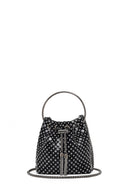 Kadın Siyah Uzun Zincir Askılı Taşlı Mini Abiye Kol Çantası | Derimod