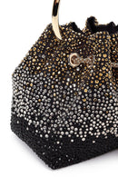 Kadın Siyah Taşlı Mini Abiye Kol Çantası | Derimod