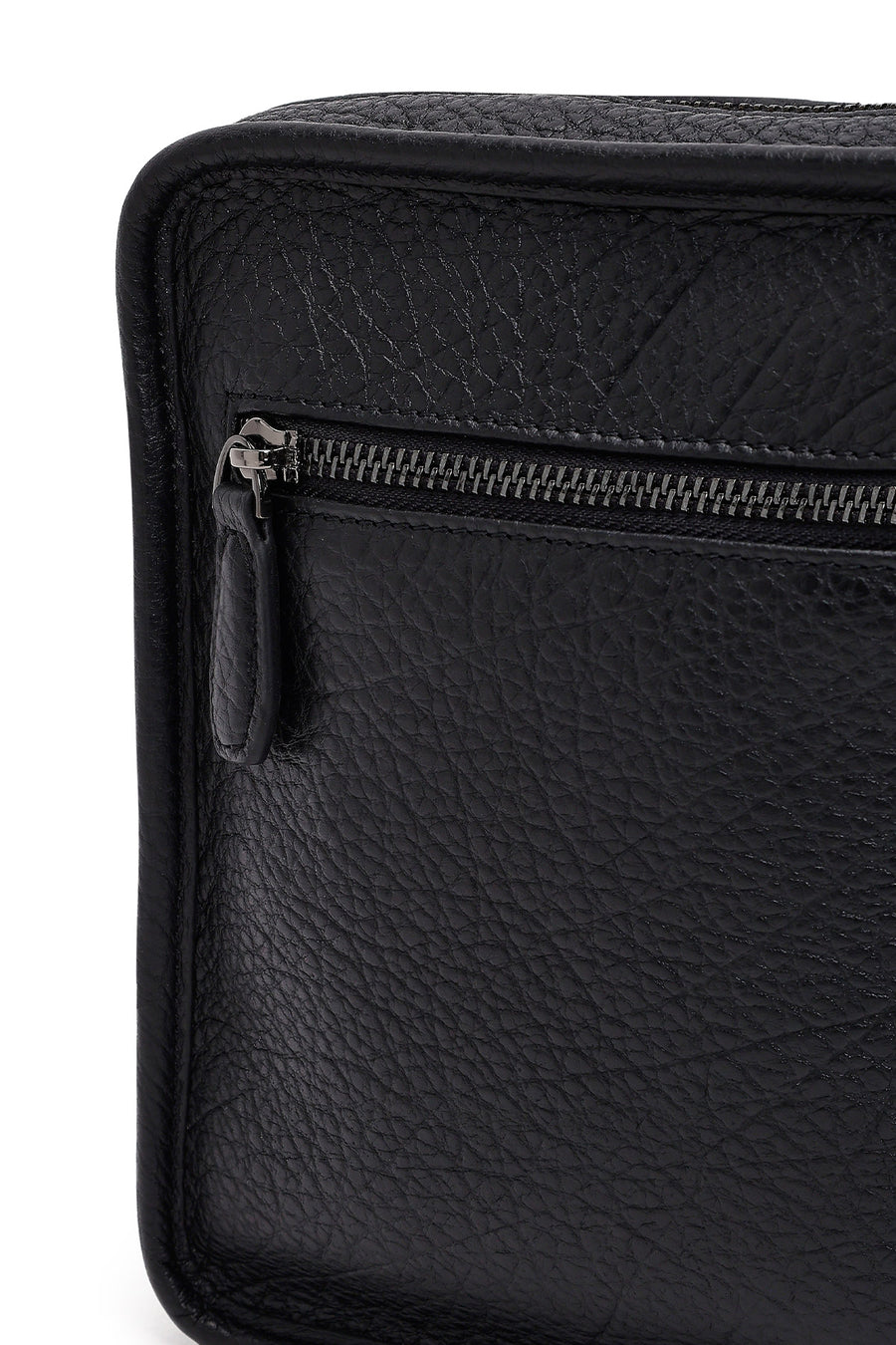 Men's Black Leather Messenger Bag
