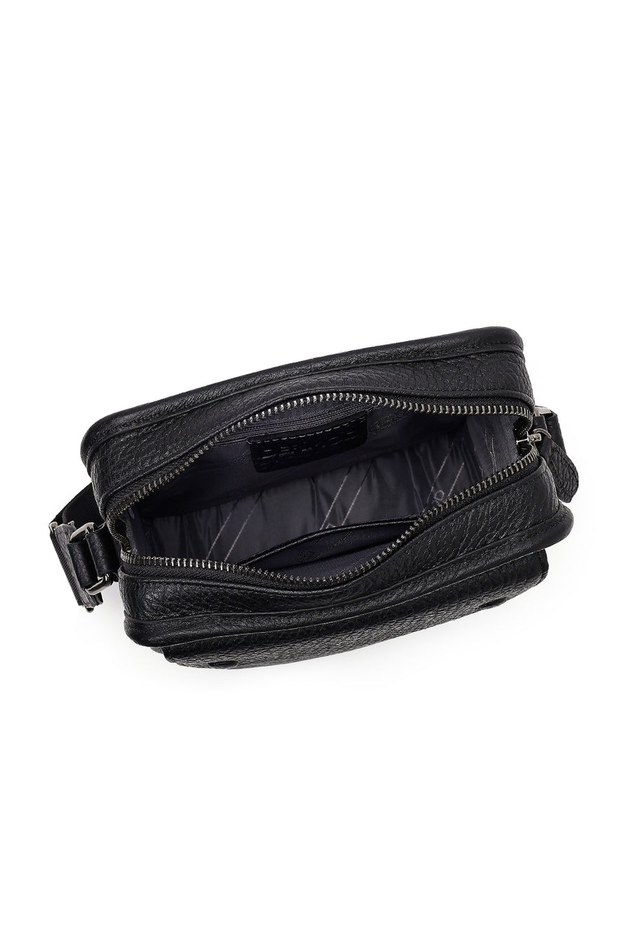 Men's Black Leather Messenger Bag