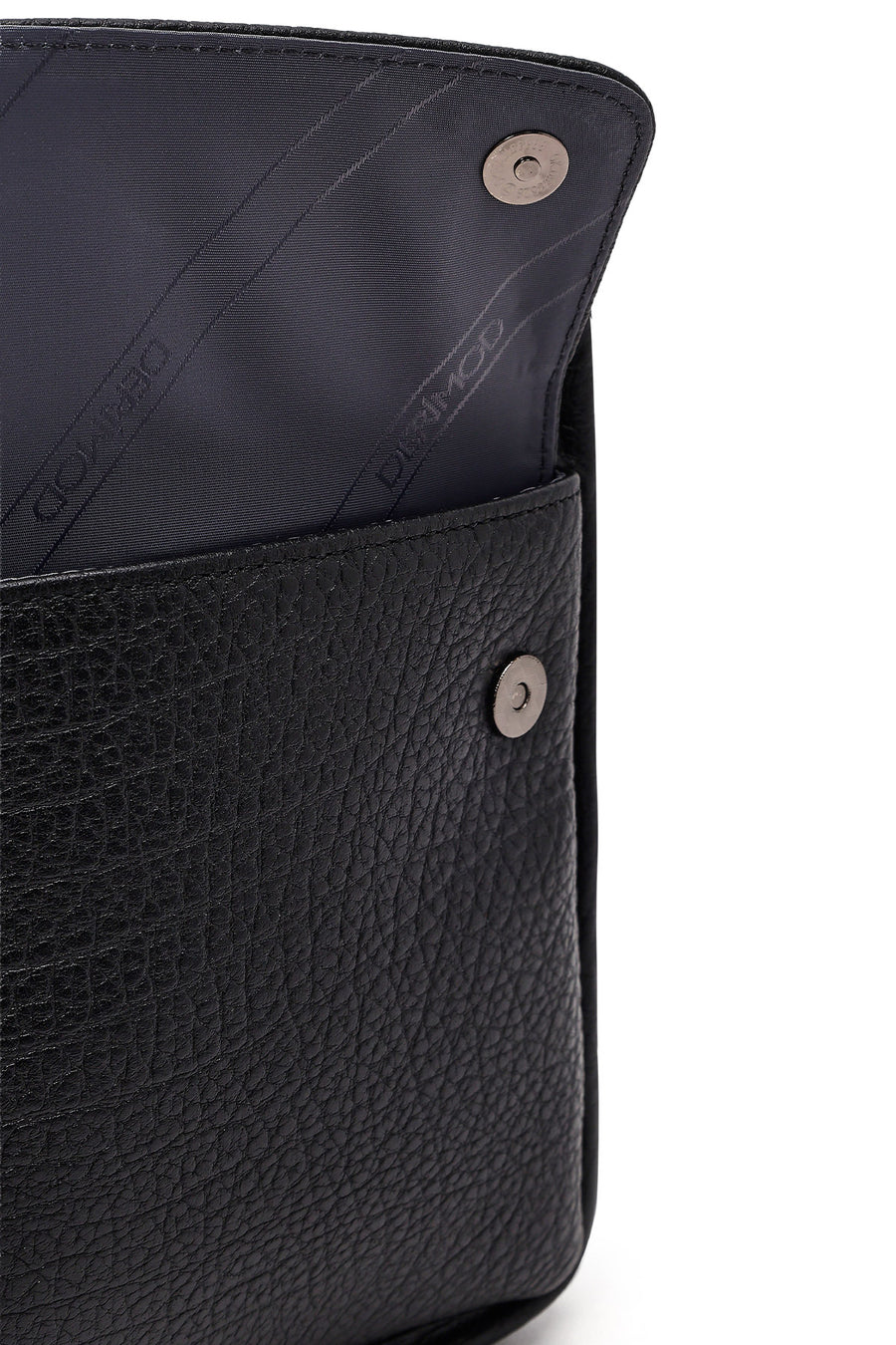 Men's Black Leather Messenger Bag