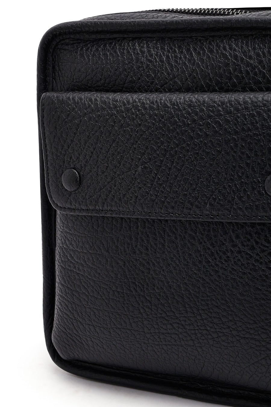 Men's Black Leather Messenger Bag