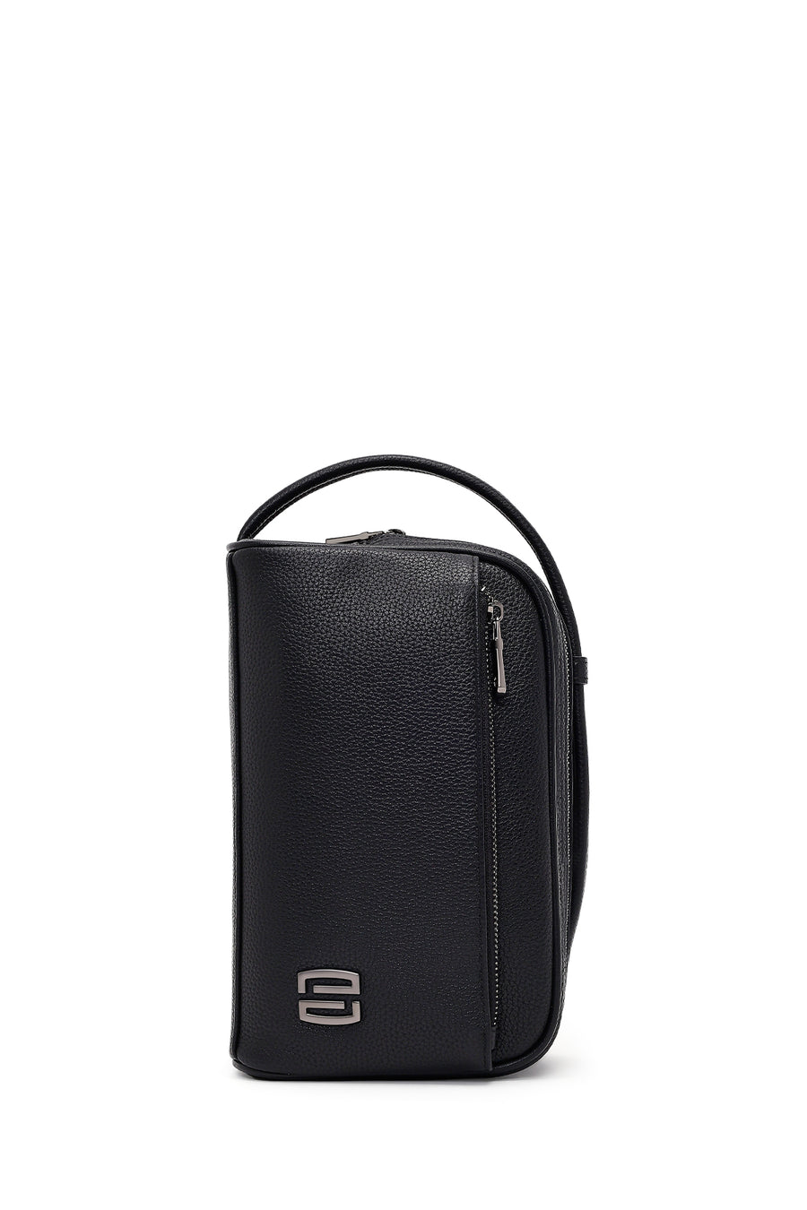 Men's Black Leather Handbag