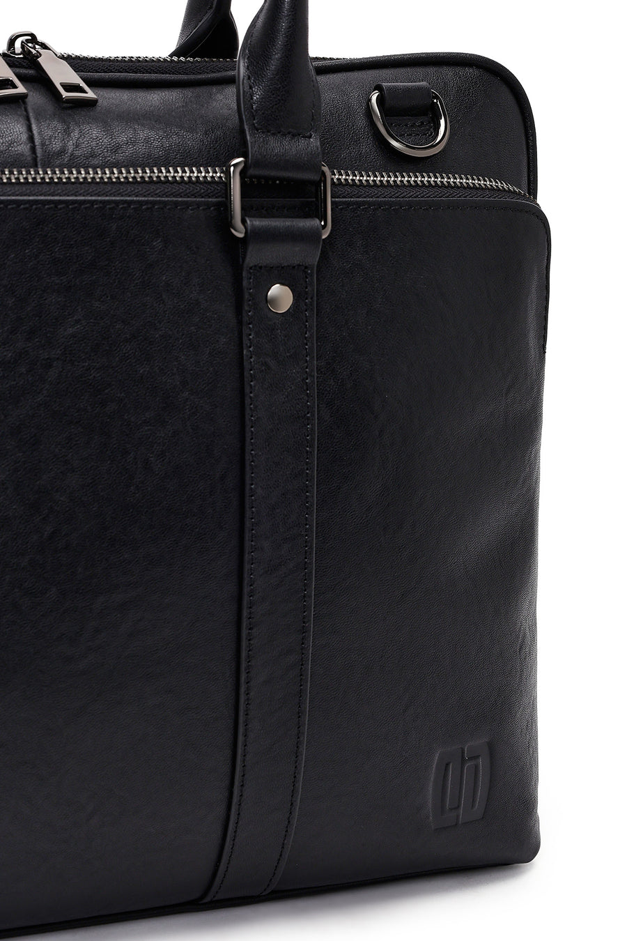 Men's Black Leather Briefcase