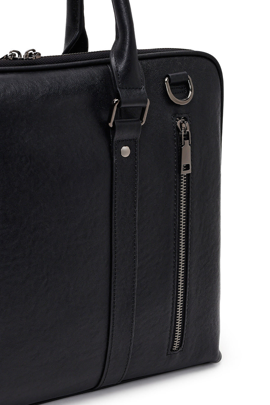 Men's Black Leather Briefcase