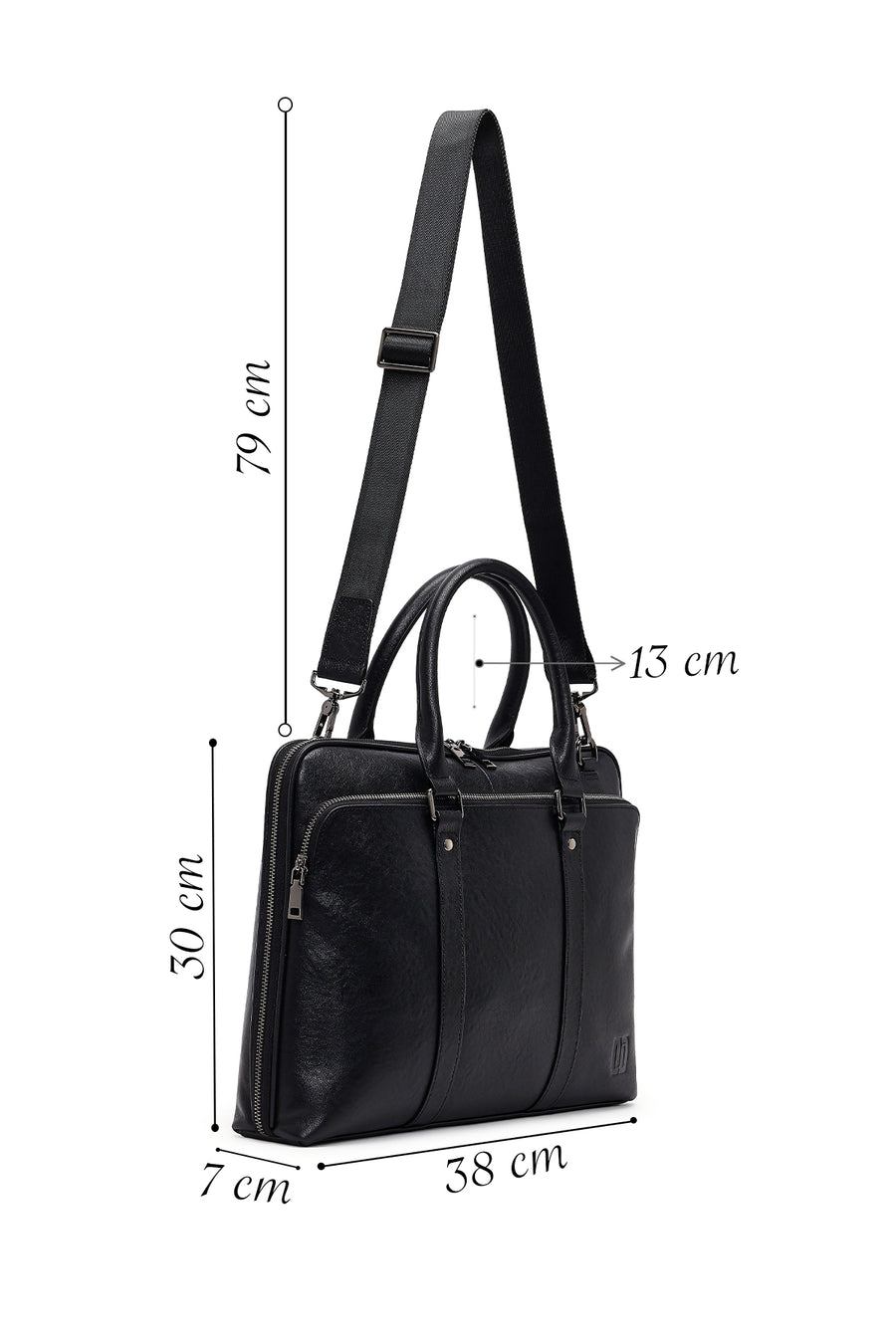 Men's Black Leather Briefcase