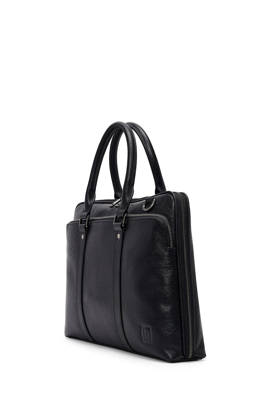 Men's Black Leather Briefcase