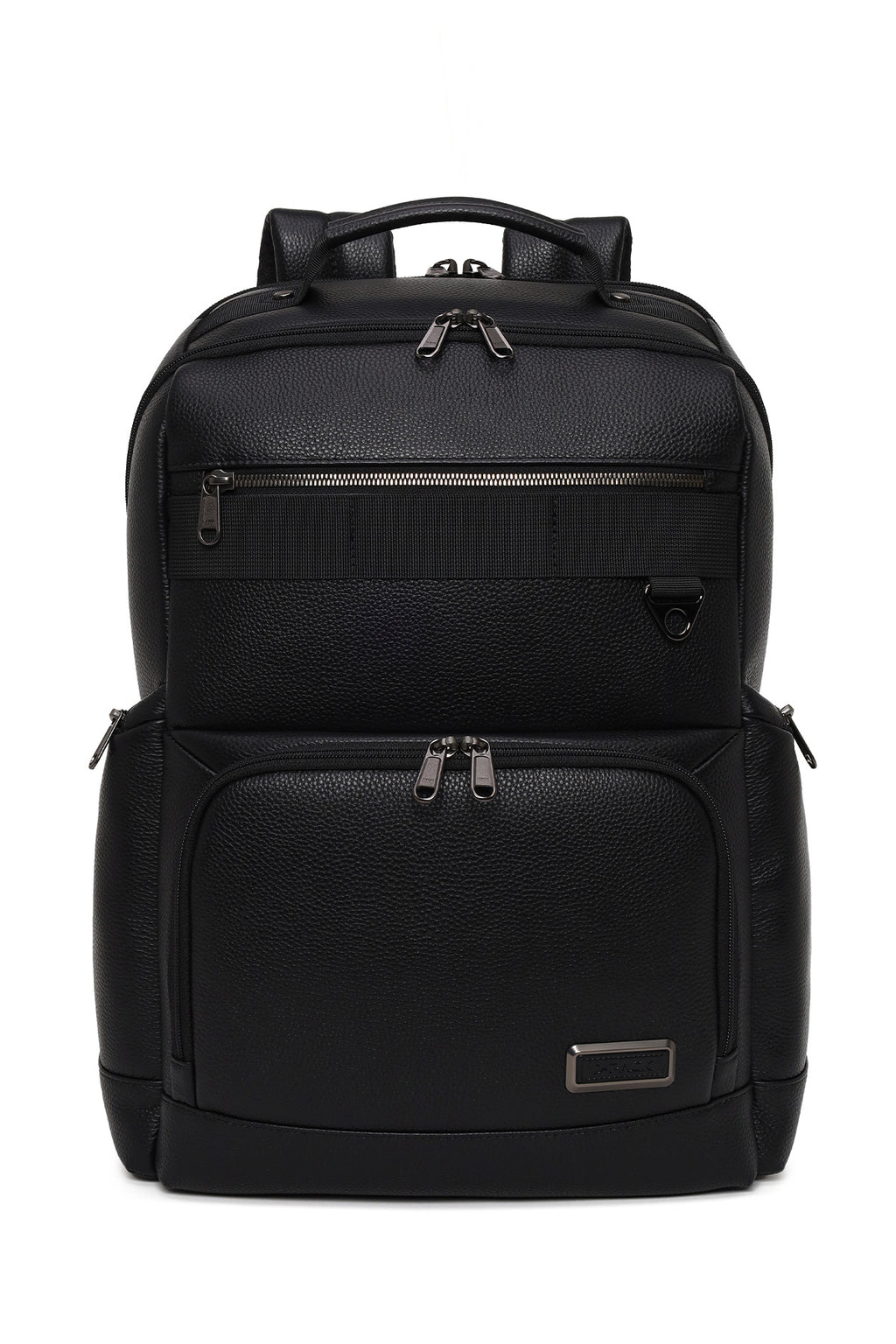 D-Pack Unisex Siyah Deri Sırt Çantası