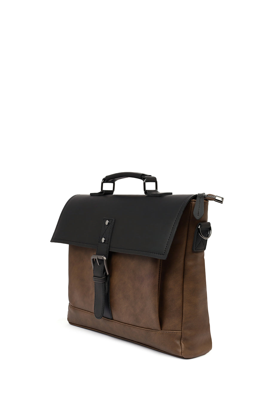 Men's Brown Long Strap Briefcase