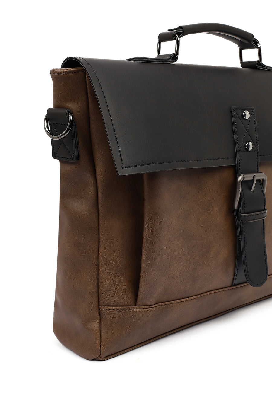 Men's Brown Long Strap Briefcase