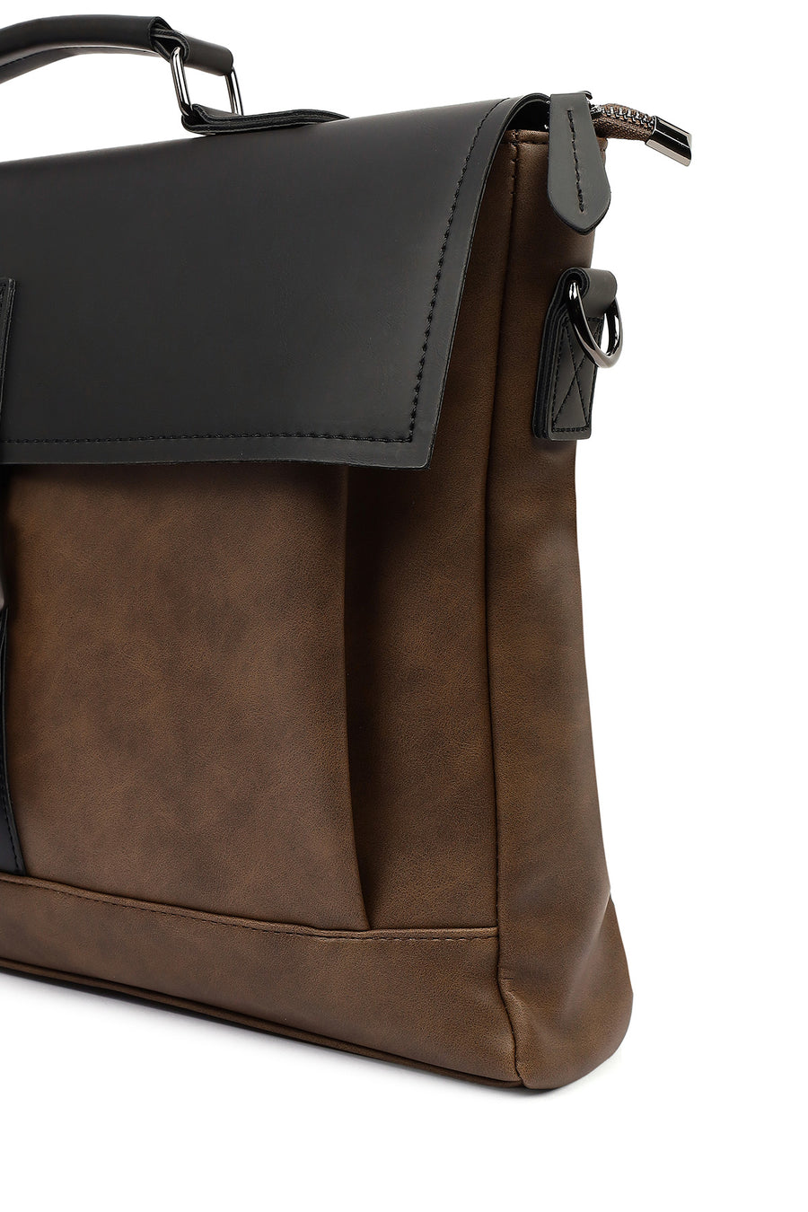Men's Brown Long Strap Briefcase