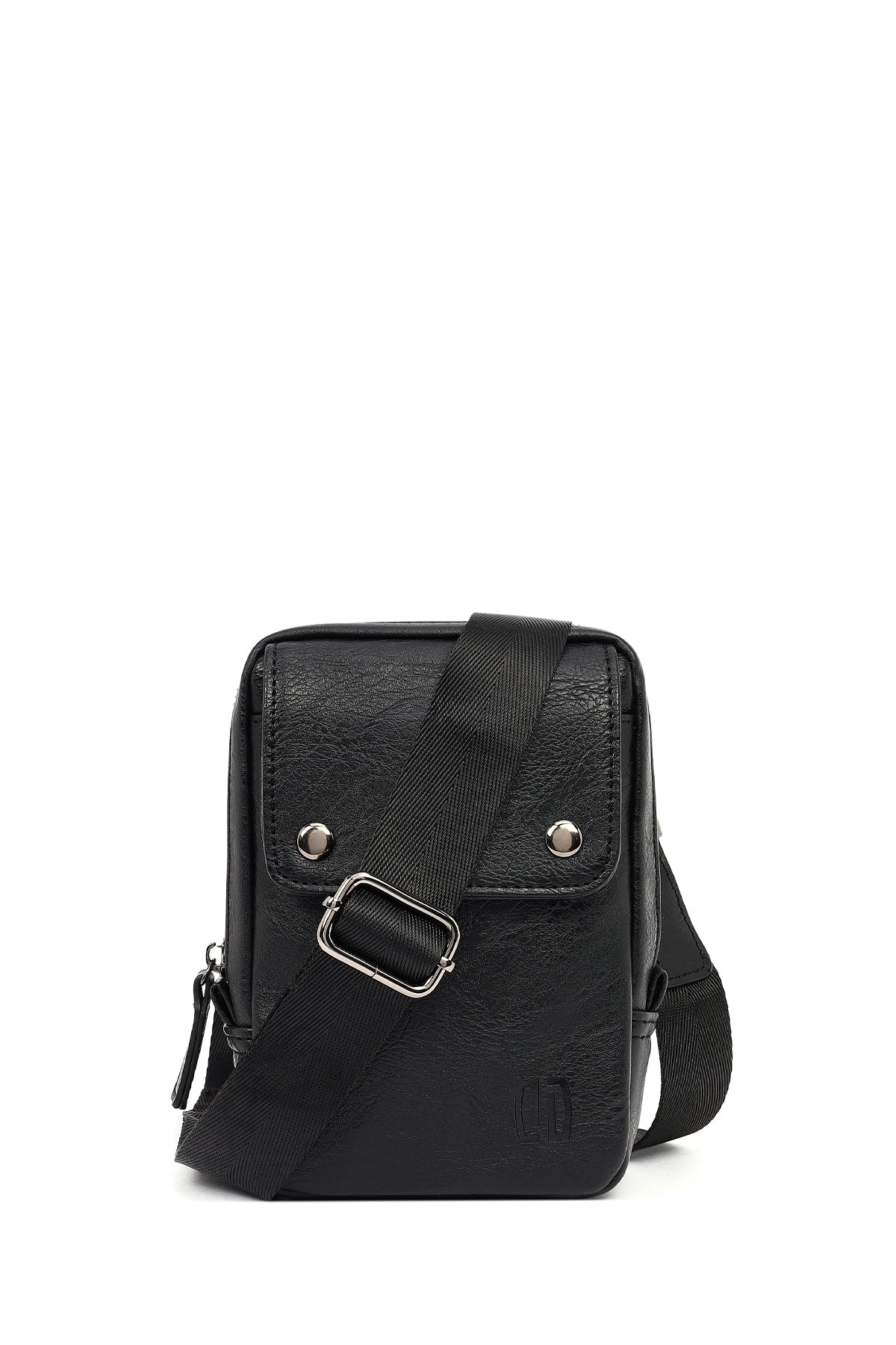 Erkek Siyah Mini Postacı Çantası 25WBD3021FT | Derimod
