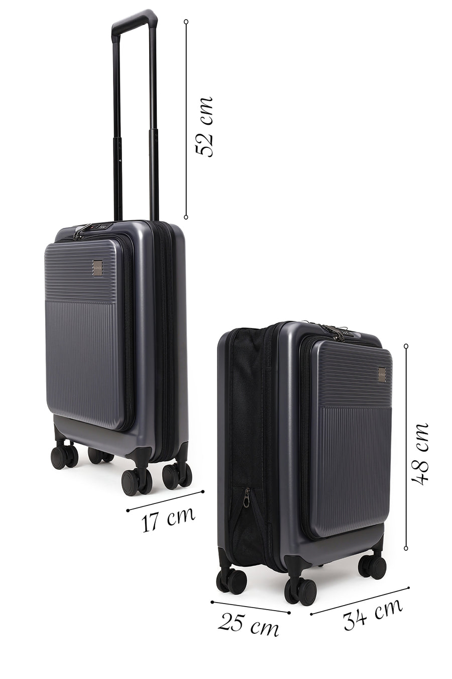 D-Pack Male Gray Cabin-Size Suitcase