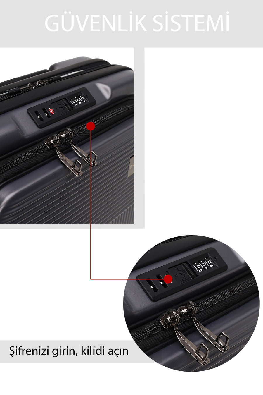 D-Pack Male Gray Cabin-Size Suitcase