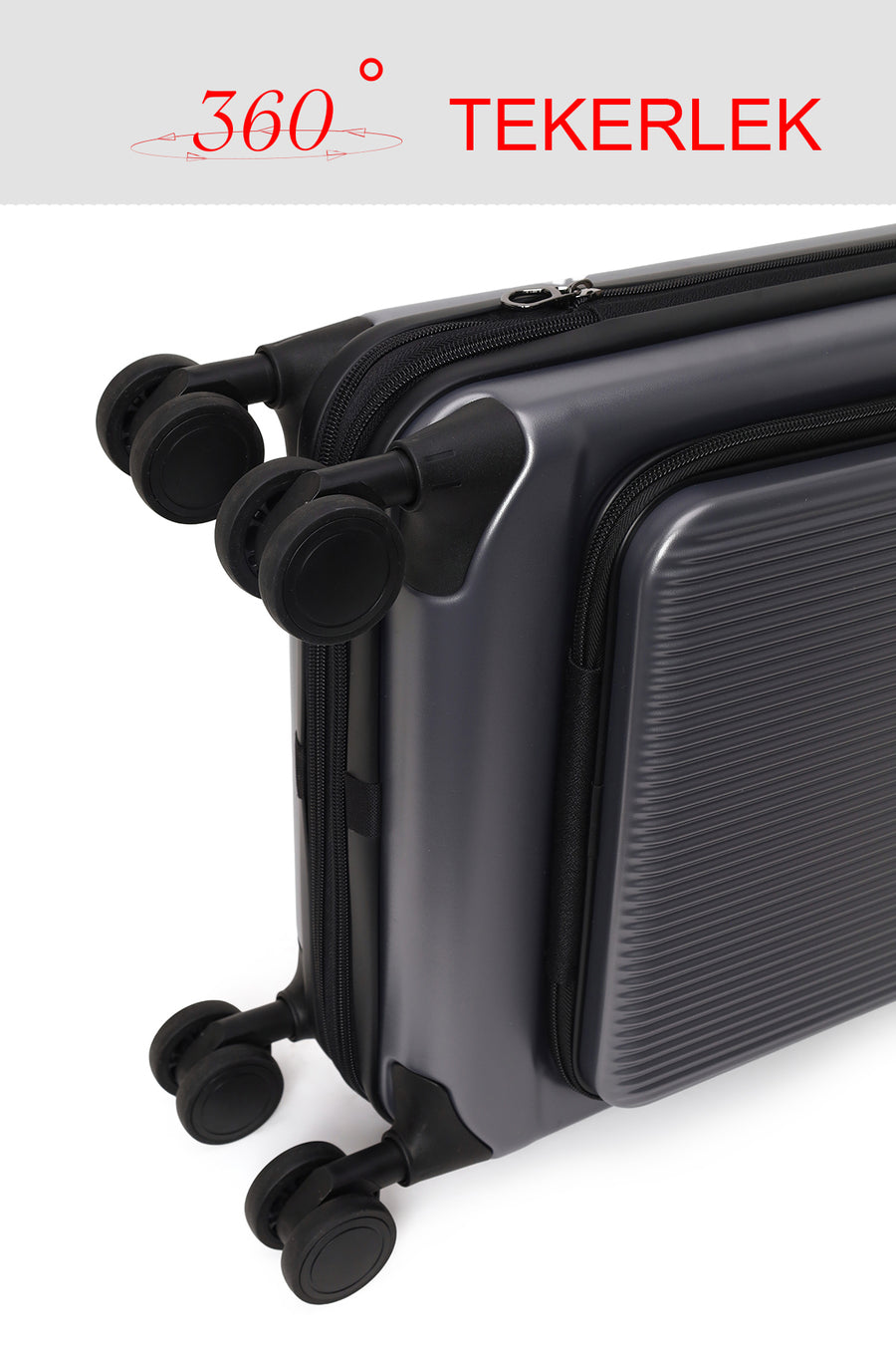 D-Pack Male Gray Cabin-Size Suitcase