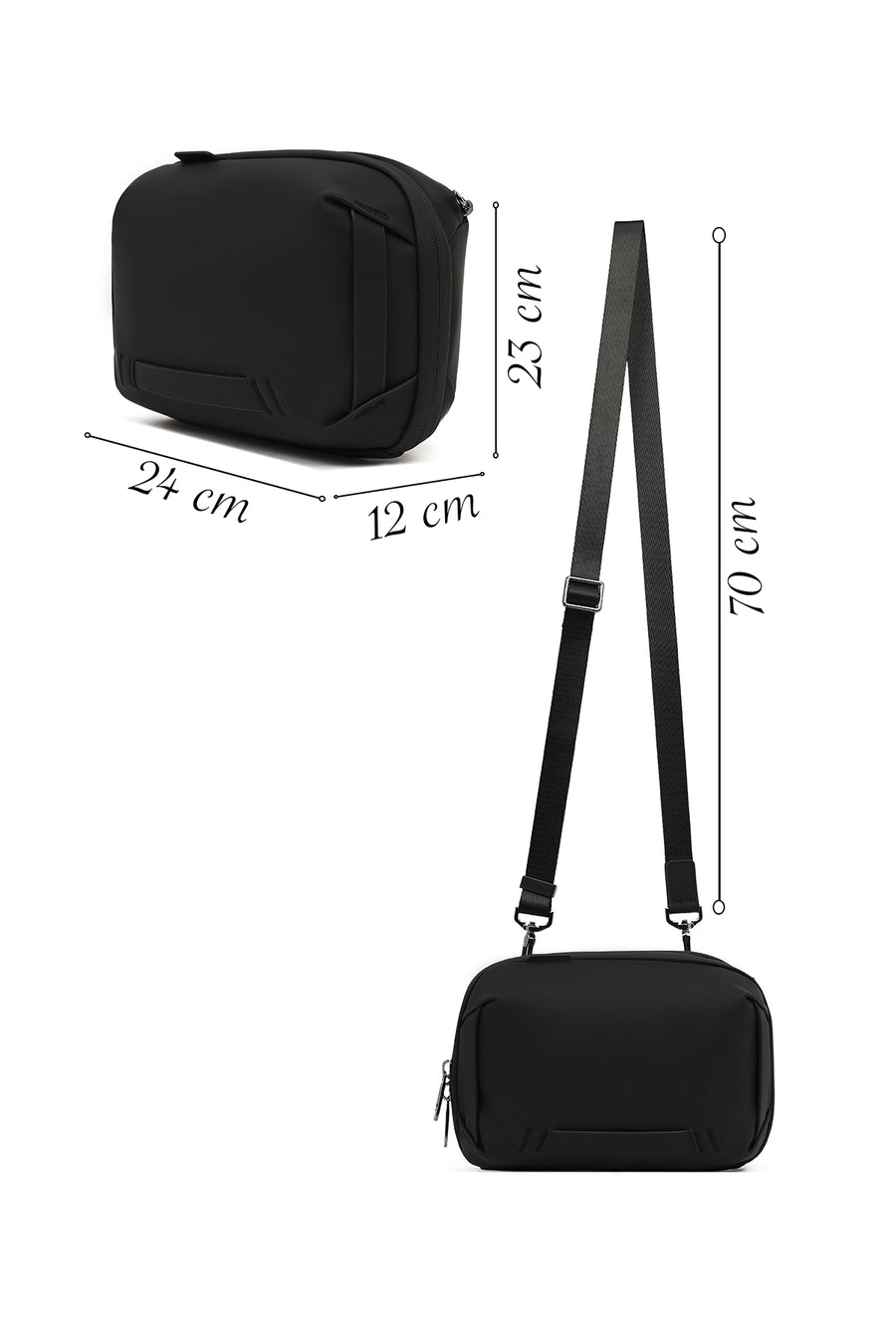 D-Pack Erkek Siyah Kumaş El Çantası