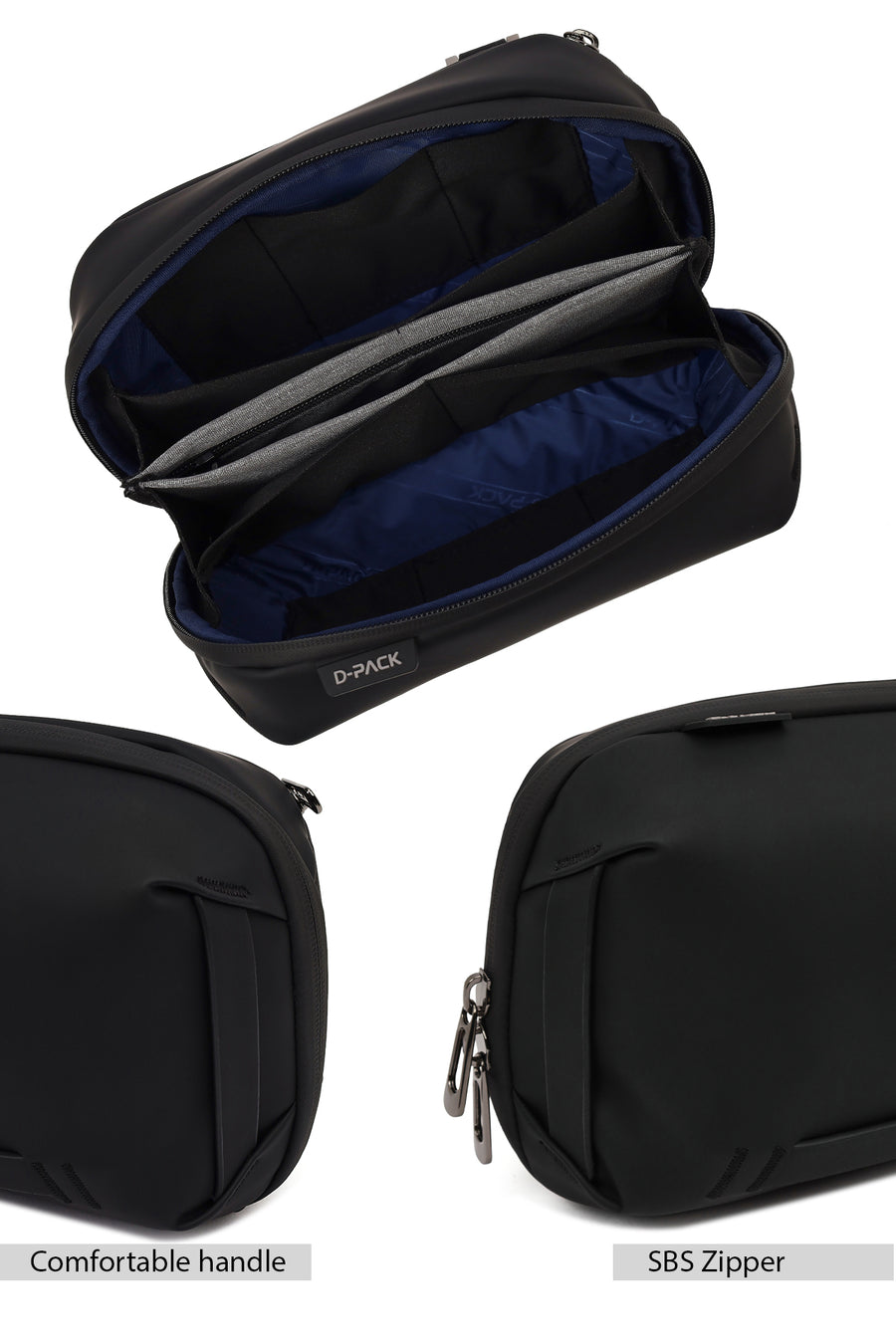 D-Pack Erkek Siyah Kumaş El Çantası