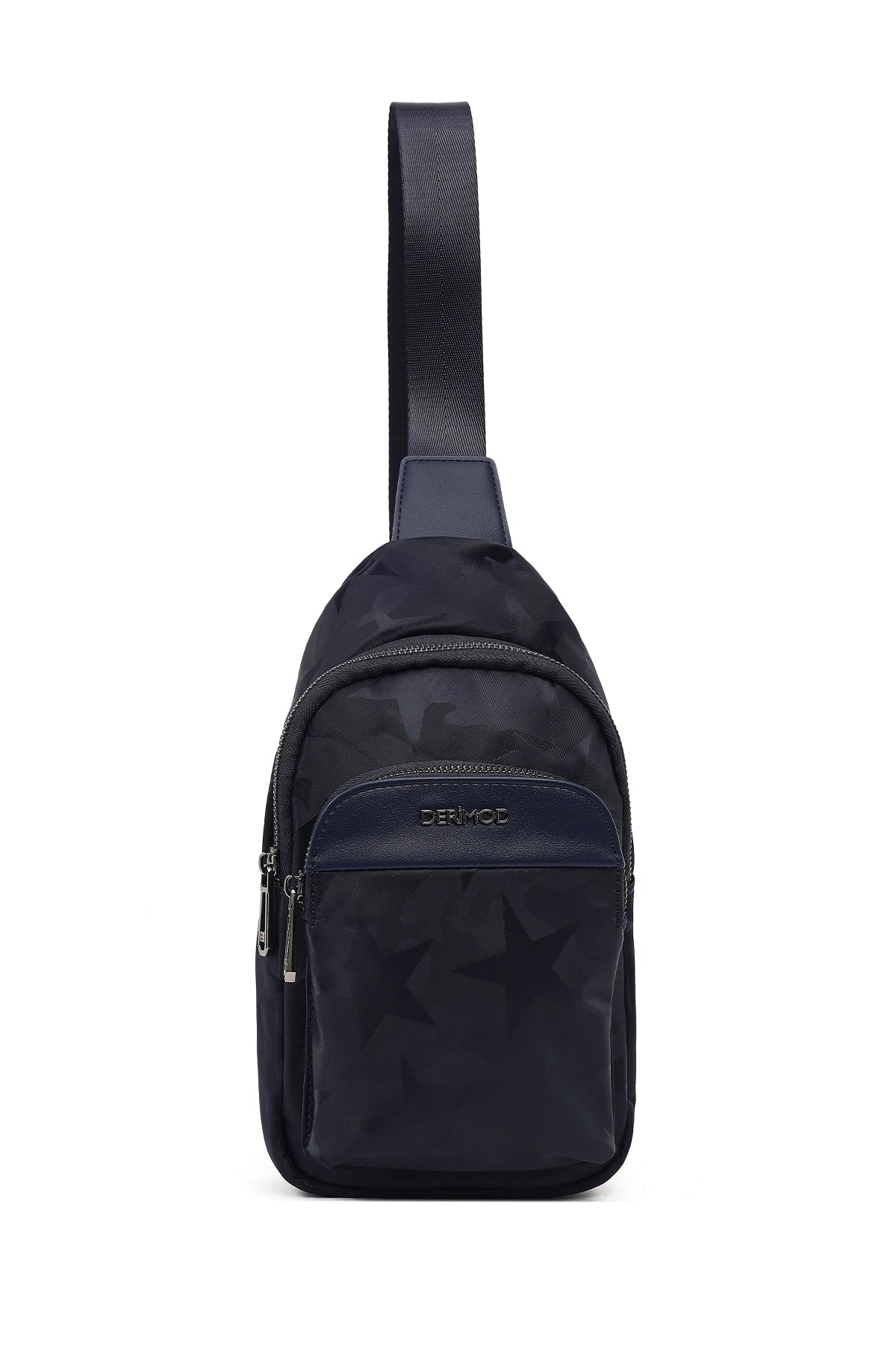 Erkek Lacivert Baskılı Kumaş Çapraz Çanta 25WBD30906F | Derimod