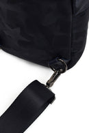 Erkek Lacivert Baskılı Kumaş Çapraz Çanta | Derimod