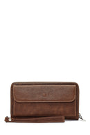 Erkek Kahverengi Mini Deri El Çantası | Derimod