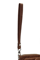 Erkek Kahverengi Mini Deri El Çantası | Derimod