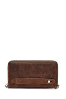 Erkek Kahverengi Mini Deri El Çantası | Derimod