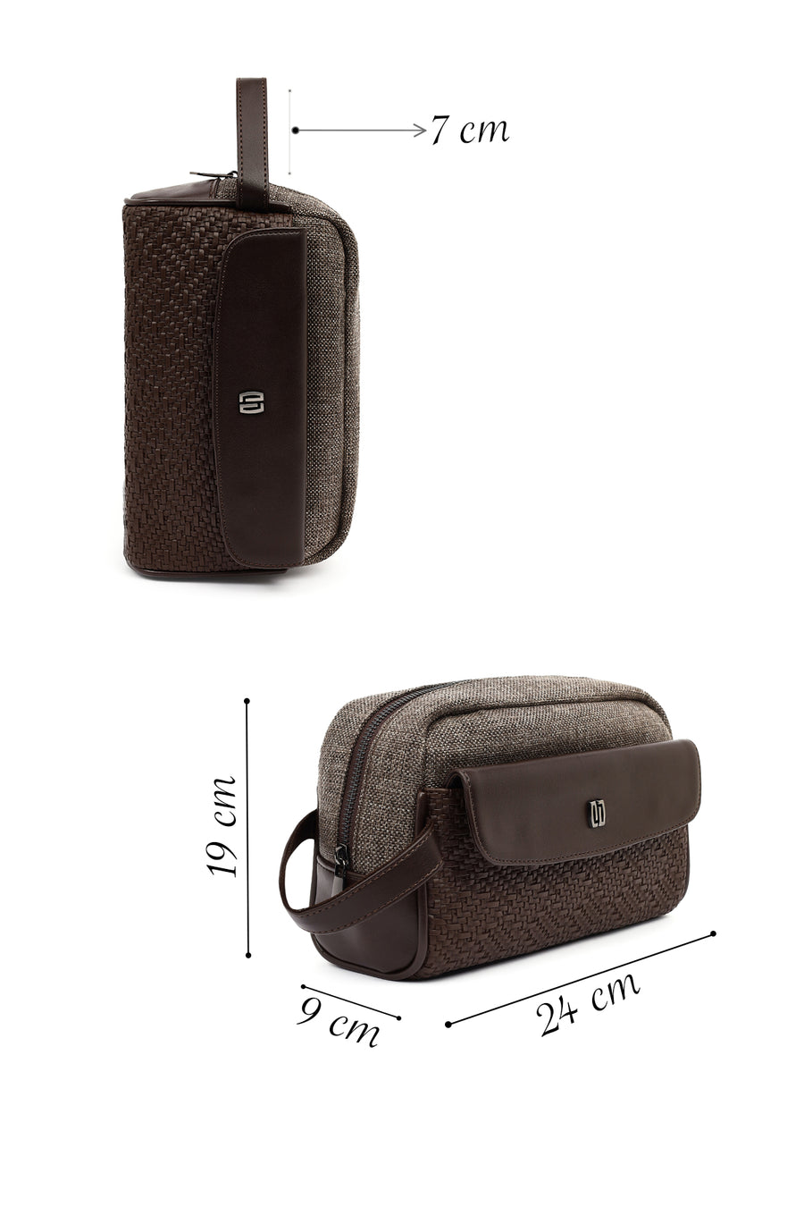 Men's Brown Handbag