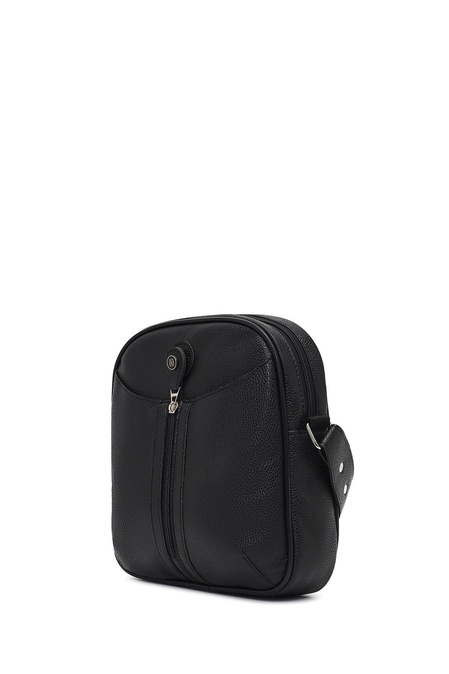 Men's Black Long Strap Crossbody Bag